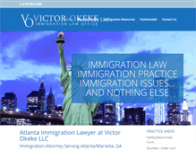 Tablet Screenshot of okekeimmigrationlawyer.com